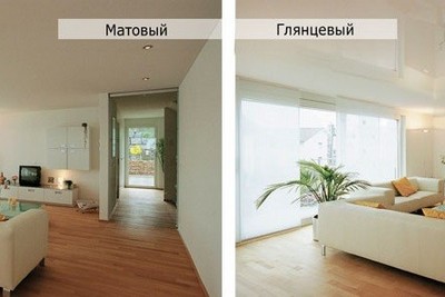 Глянцевый или матовый: какой натяжной потолок выбрать